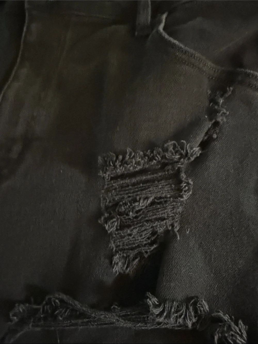 Black Distressed Women’s Denim Shorts